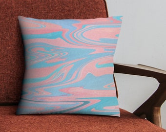 Trippy Stripe Linen Look Canvas Cushion /Premium Pillow/70s Psychedelic Print/Trippy Stripe Print/Textured Pillow case/2YK/Swirly