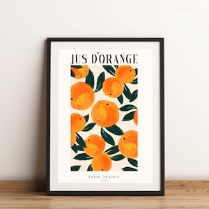 Jus D'orange/Opera d'arte arancione dipinta a mano/Formato A3/Idea regalo/Poster/Arte murale/Senza cornice/Sfondo sfumato/Stampa giclée/Carta riciclata/Arte murale