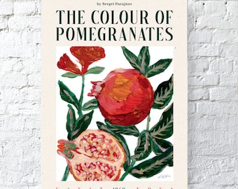 Pomegranate Art Print: Georgian Armenian Folk Art Inspired by Parajanov