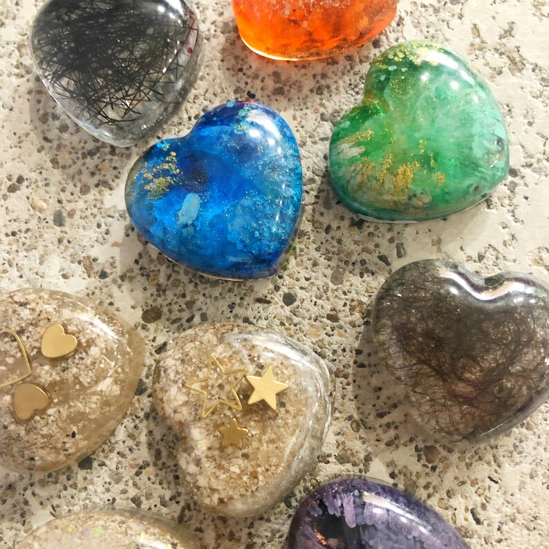 30mm Resin Heart Memorial Pet Ashes Keepsake Pet Ashes Worry Etsy
