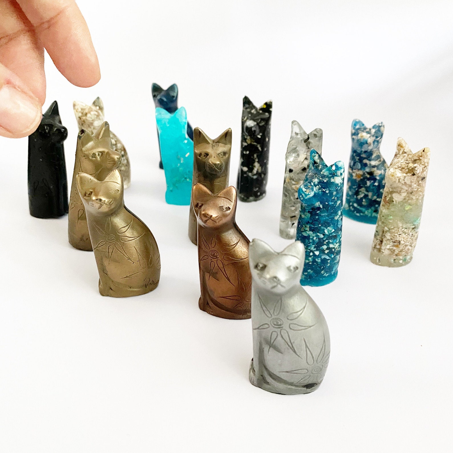 Cat Ashes Memorial Freestanding Resin Cat Keepsake Abstract Etsy