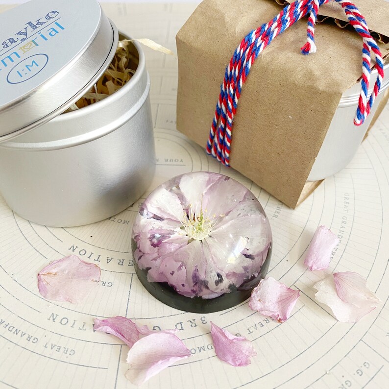 50mm Flowers Ashes Keepsake Remembrance Gift Loss of Mother Etsy