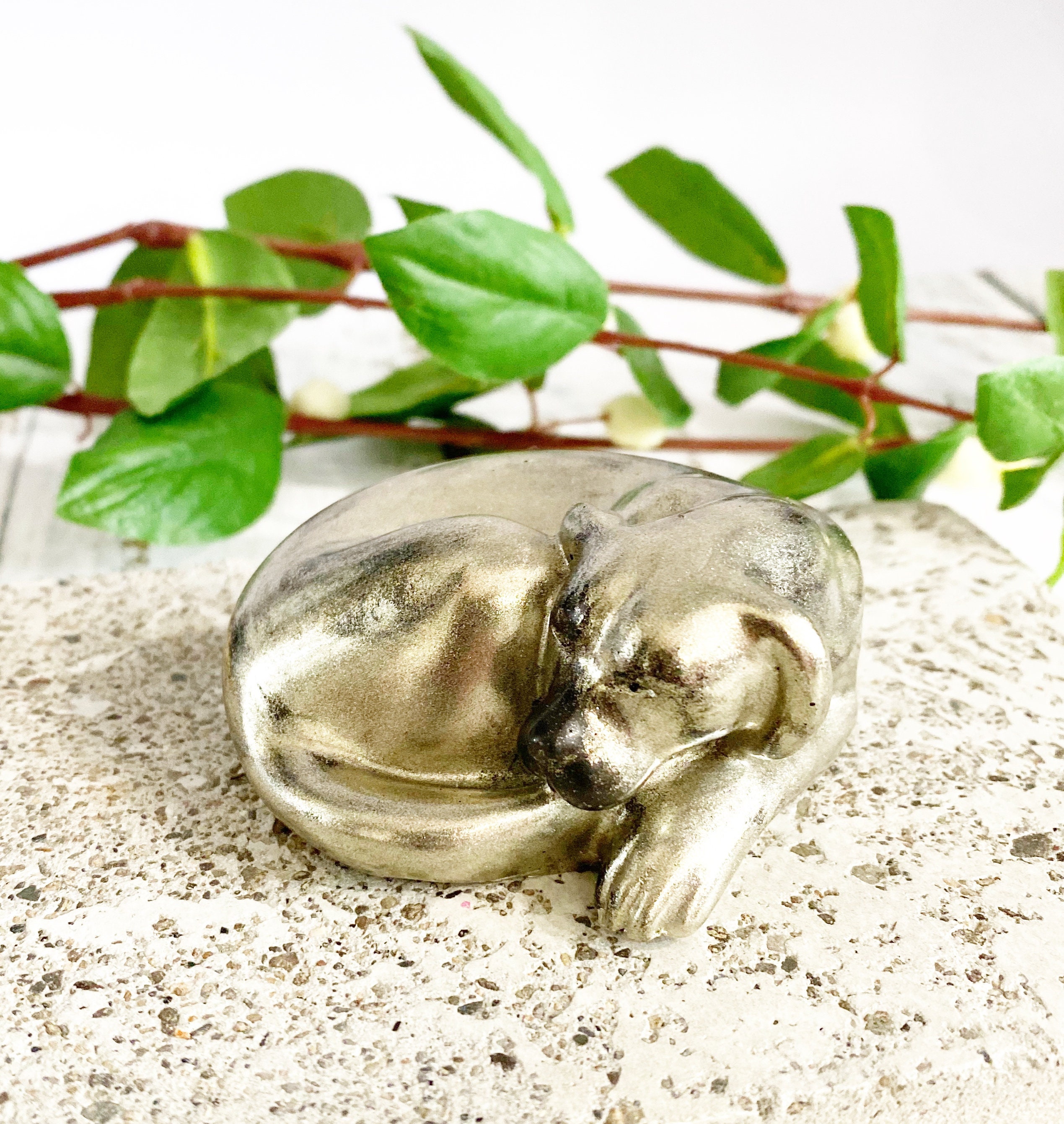 Dog Ashes Statue 70mm Pet Ashes Keepsake Antique Mirror Pet Etsy