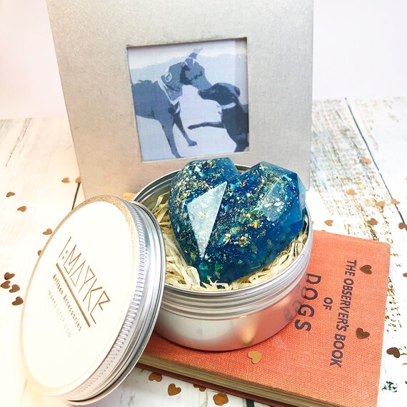 Ashes Keepsake Thinking Of You Gift Resin Heart Paperweight Cremation Type B
