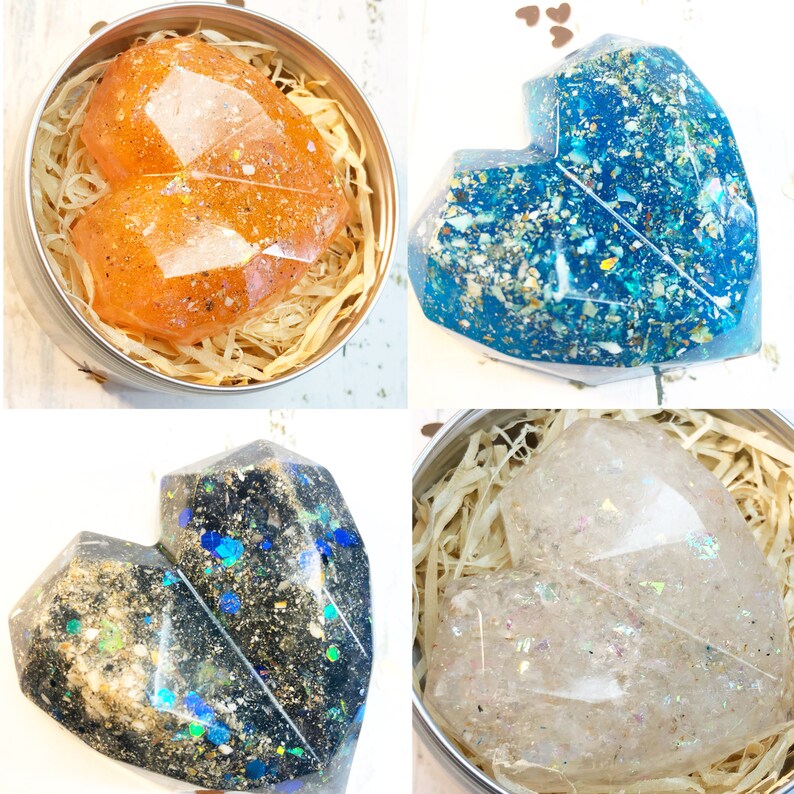 Pet Ashes Keepsake Thinking of You Gift Resin Heart Etsy