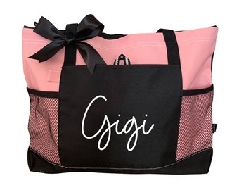 Gigi Tote Bag for Grandma Gift Personalized Tote Bag with Zipper Gigi Gifts Grandma Gift Ideas Grandmother Gift Personalized Gigi Bag Custom