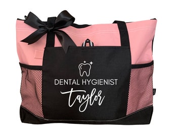 Bolsa de mano de higienista dental Bolsa de mano personalizada para regalo de higienista dental Regalos de higiene dental para regalo de la semana de apreciación dental para dentista