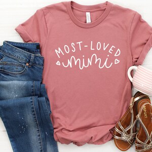 Most Loved Mimi Shirt - Mimi Christmas Gift, Grandmother Gift, Mimi Shirt, Hearts, Mother&#39;s Day, Birthday Gift, Grandma Shirt, Gift for Mimi