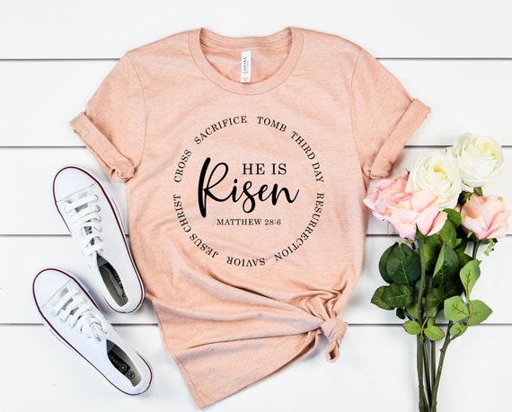 He is Risen Floral Tomb Tee He is Risen Floral Tomb Tee