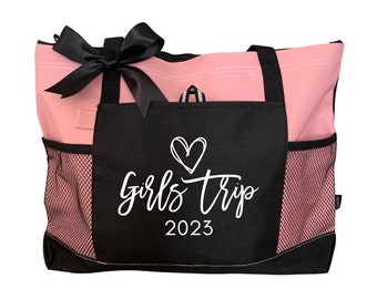 Girls Trip Tote Bag - Custom Bag, Personalized Tote, Girls Weekend Tote, Bachelorette Tote, Girls Trip Bag, Girls Getaway Tote, Friend Gift