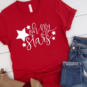 Oh My Stars Shirt, Independence Day, Patriotic Shirt, 4th of July Shirt, USA Tee, Fourth of July, Red, White and Blue, Memorial Day, America