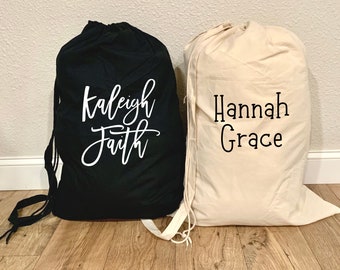Personalized Laundry Bag - Graduation Gift, Personalized Bag, College Laundry Bag, Travel Laundry Bags, Christmas Gift, Custom Laundry Bag