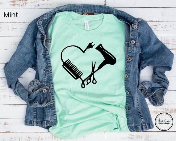 Hair Stylist Shirt, Heart Hair Stylist Shirt, Hairstylist Shirt