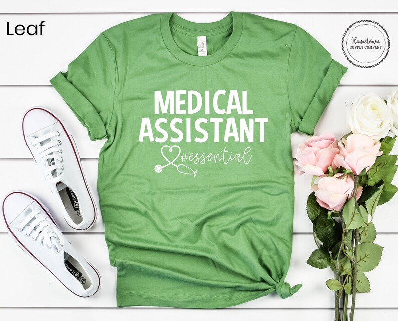 Medical Assistant Shirt Essential Heart Stethoscope MA Etsy