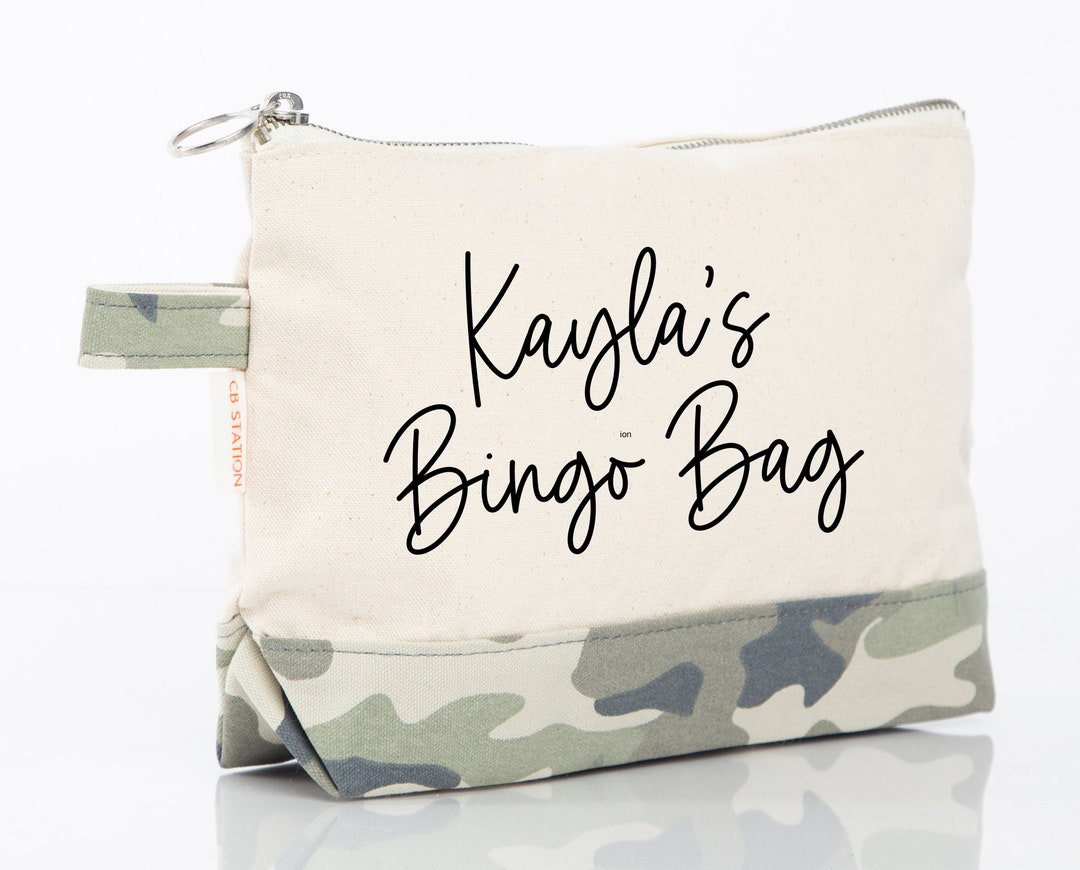 Bingo Bag Personalized Small Bingo Bag Bingo Gifts Camo Bingo Daubers