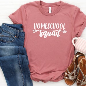 Homeschool Squad Shirt, Homeschool Mom, Funny Mom Shirt, Homeschool Shirt, Home School Life, Distance Learning, Back to School Shirt, Gift