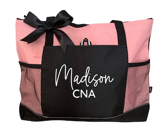 CNA Tote Bag with Zipper Personalized Tote Bag Gift for CNA Gift Nursing Assistant Gift for Graduation Gifts for CNA Bag Appreciation Week