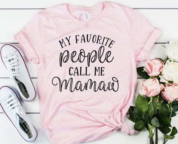 My Favorite People Call Me Mamaw Floral Grandma Mother's Day T-Shirt My Favorite People Call Me Mamaw Floral Grandma Mother's Day T-Shirt