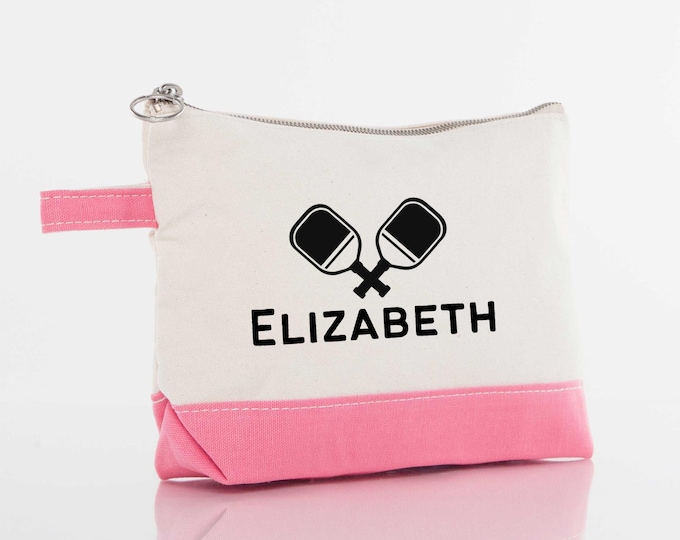 Pickleball Gifts for Women Pickleball Bag Personalized Pickleball Ball Holder Pickeball Makeup Bag Pickleball Christmas Gifts Cosmetic Bag