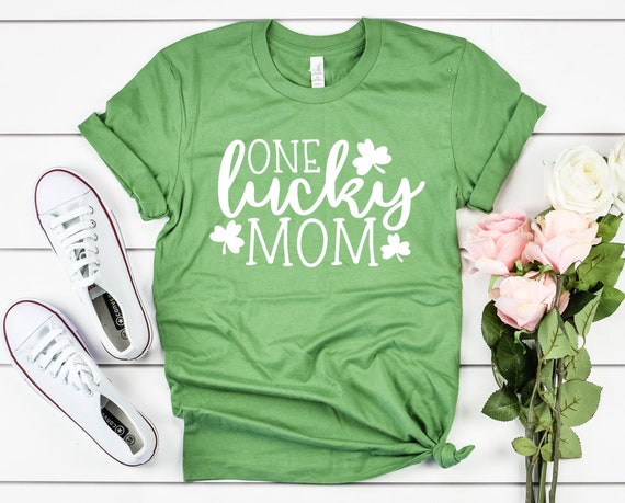 One Lucky Mom Shirt, St Patricks Day Shirt, St Patty's Day Shamrock Shirt, Saint Patrick's Day Lucky Mama Shirt, St Patrick's Day Clover Tee