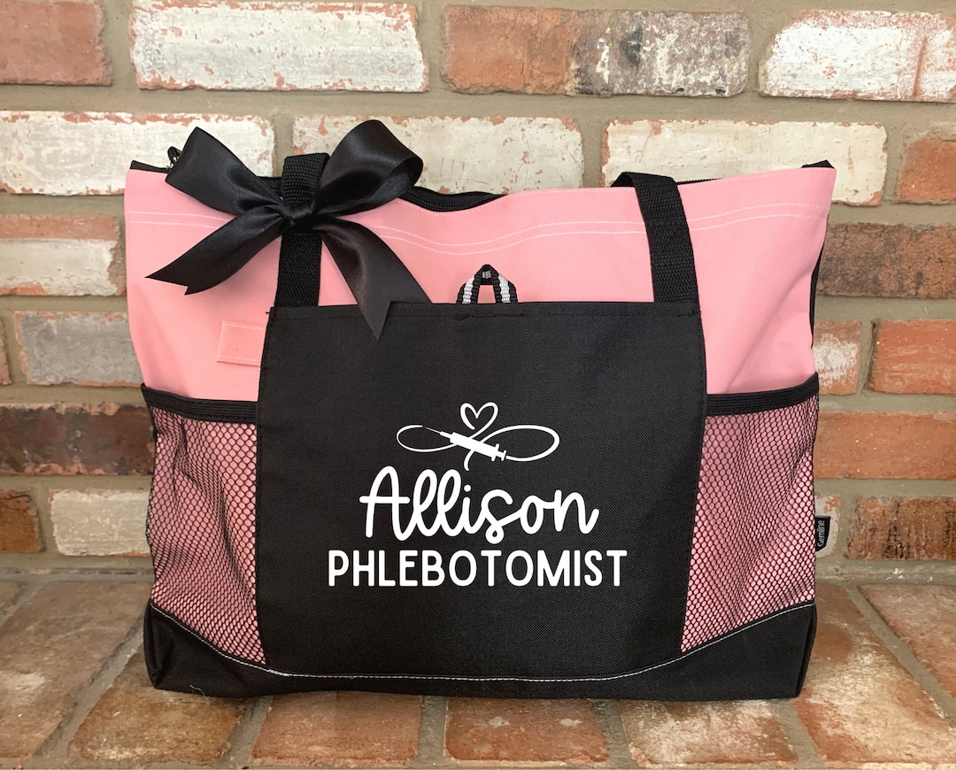 Phlebotomist Tote Bag Personalized Gift for Phlebotomist Zippered Tote