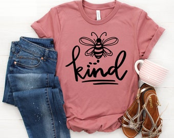 Be Kind Shirt - Kindness T-Shirts, Bee Kind, Cute Shirts for Teachers, Tshirts for Women, Teacher Tee, Preschool Teacher Shirt, Teacher Gift