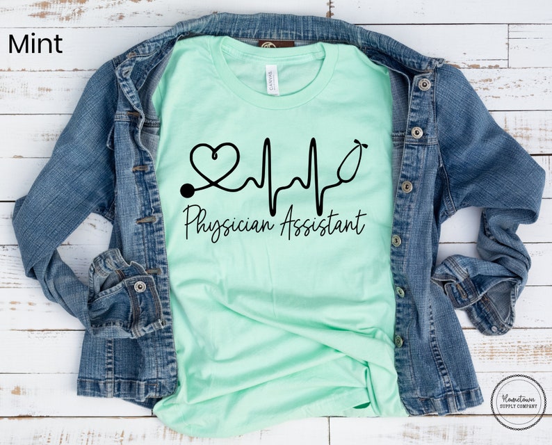 Physician Assistant Shirt PA Shirt Heartbeat Tee Heart Etsy