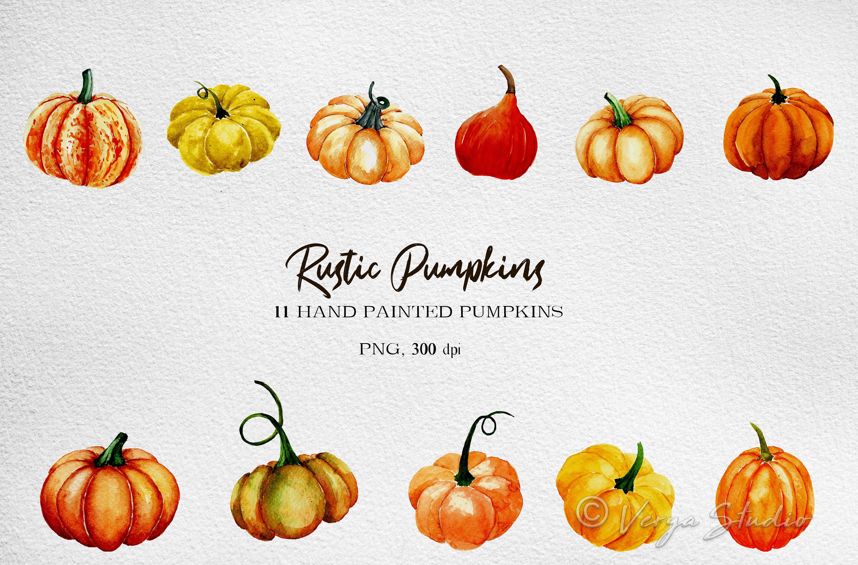 Herbst Kürbis Duschvorhang Set – Aquarell Design Produktbild-Vorschau 2