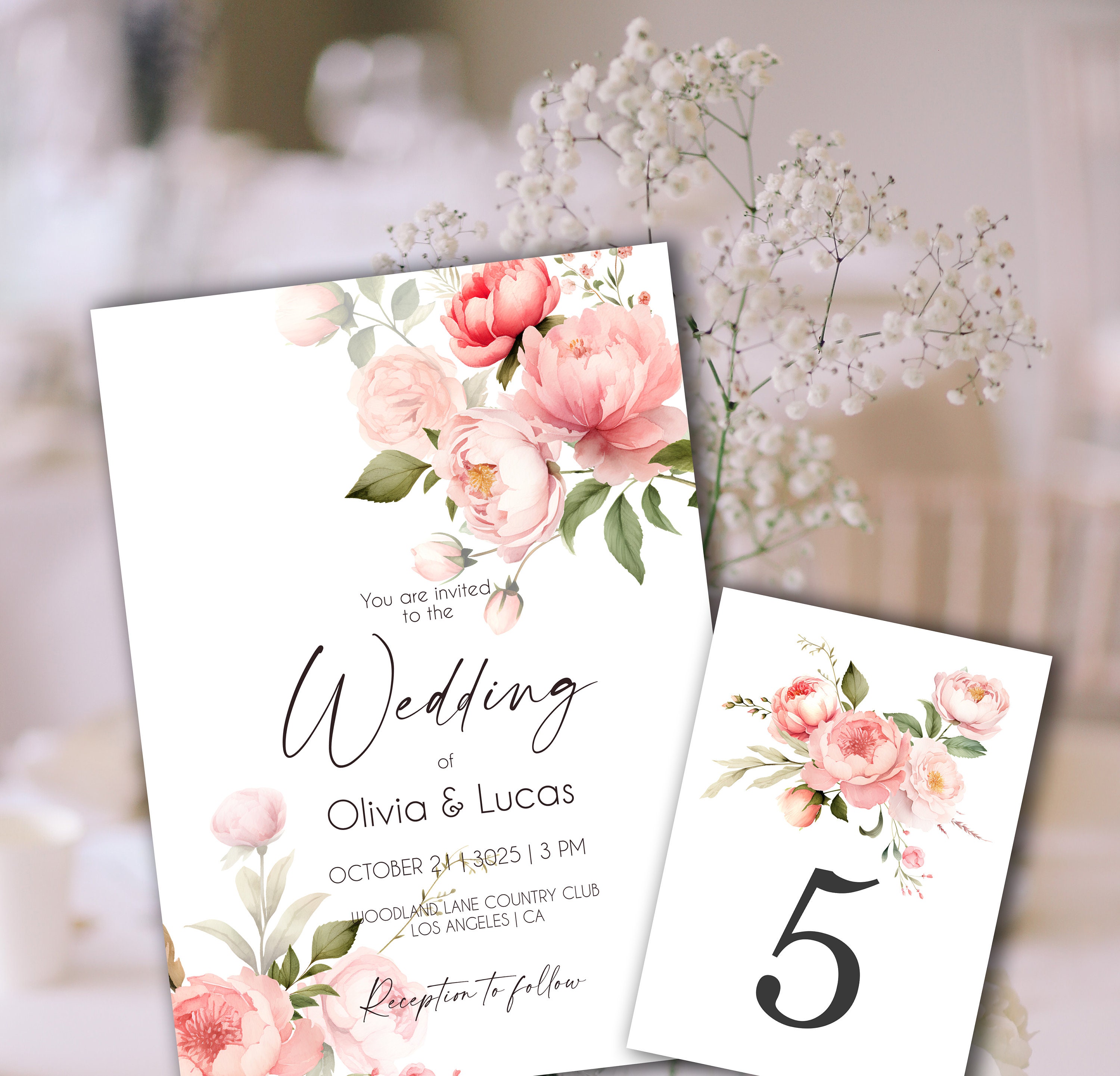Blush Pink Floral Clipart Watercolor Peonies Bouquets Clip Art ...
