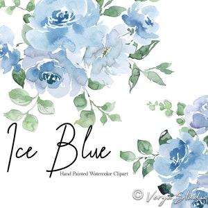 Blau Aquarell Blumen Clipart Hellblaue Blumen Clip Art Baby Blau Staubig Blau Blumenstrauß Kranz Hochzeit Grafiken Grün Frühling Clipart PNG