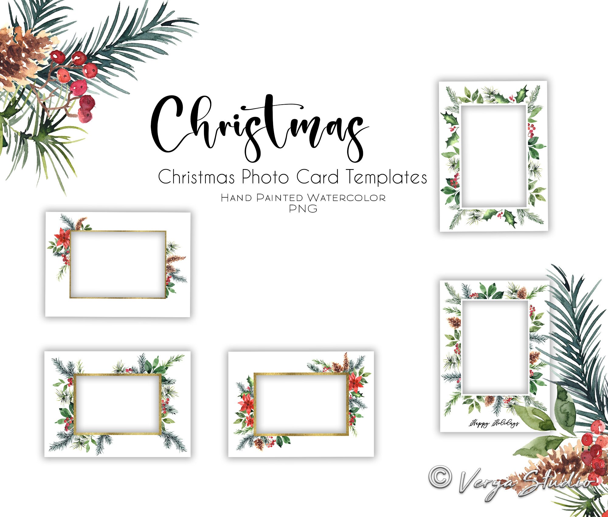 Christmas Card Frames Templates