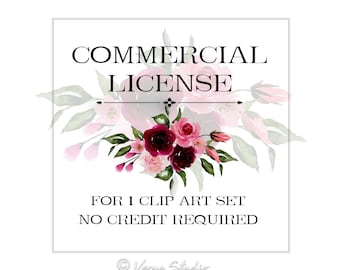 Limited Commercial License - Single Product/ Set No Credit Required