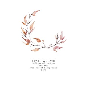 Watercolor Fall Wreath Clipart Autumn Clip Art Leaves Wreath Autumn ...