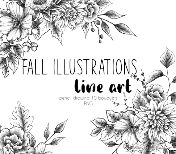 Black And White Flowers Clip Art