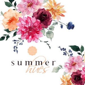 Rose Orange bordeaux Floral Clipart aquarelle fleurs Clip Art vin rouge marine Bouquet mariage graphiques printemps automne été roses Dahlia PNG