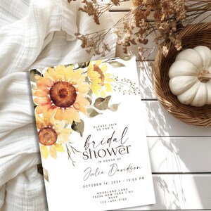 Sunflowers Clipart, Watercolor Fall Floral Clip Art, Yellow Flowers PNG, Summer Autumn PNG, 42 Botanical Elements Bundle image 8