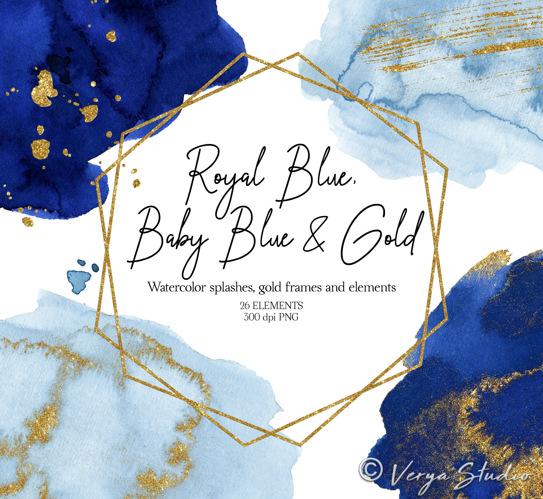 Gold and baby blue discount