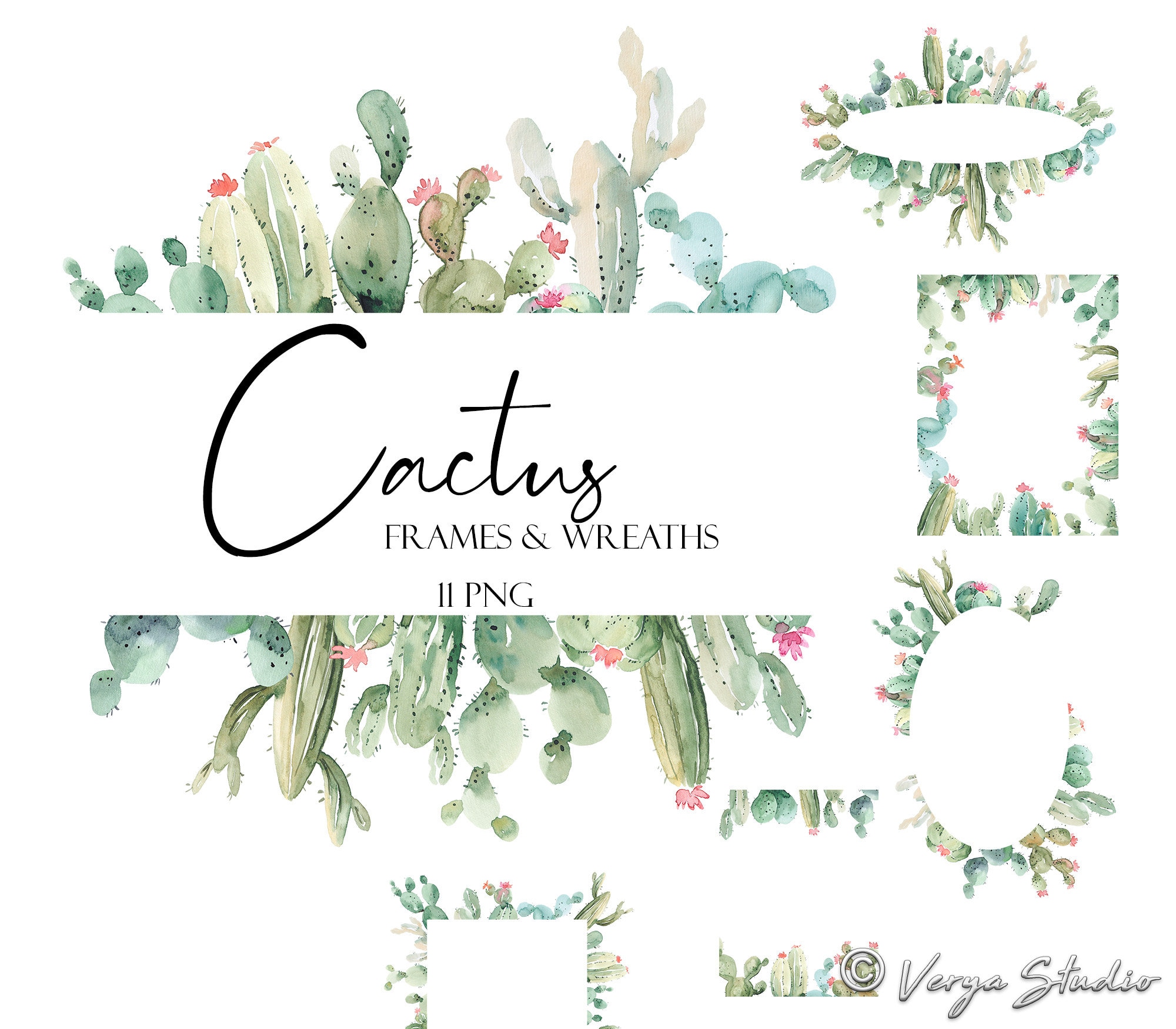 Cute Cactus Monogram Box – September – Framed!