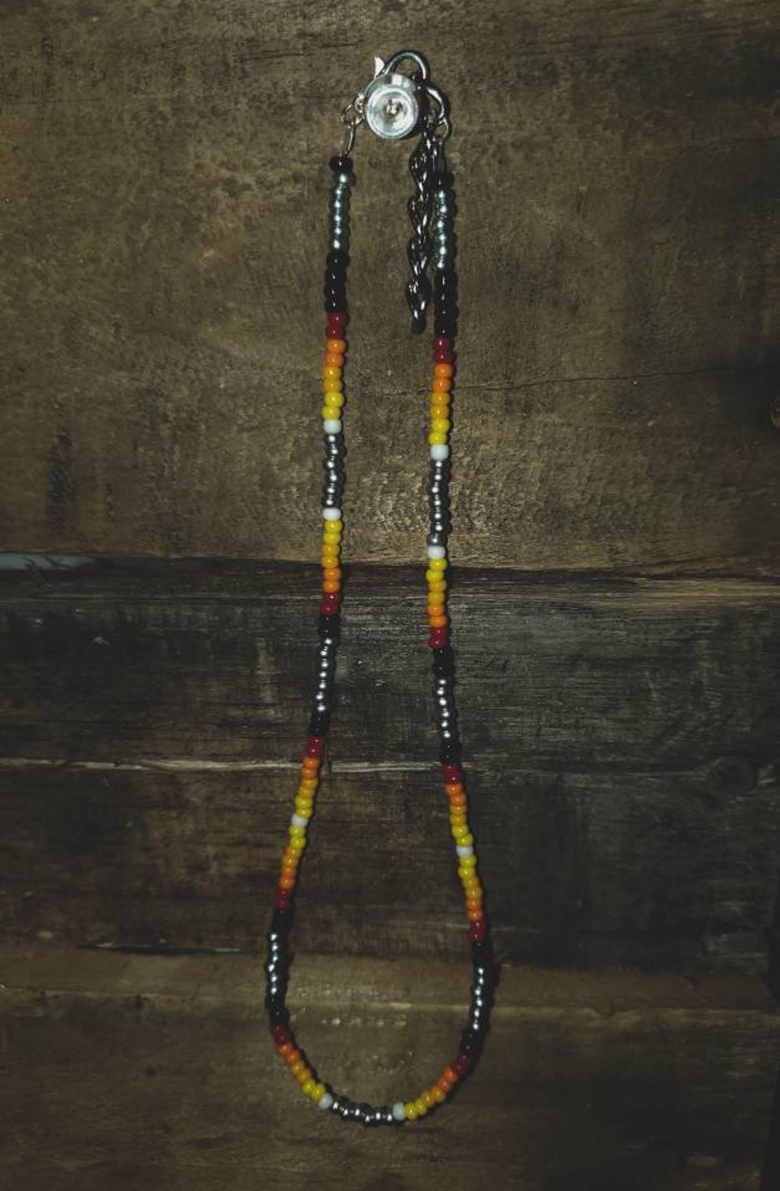 Punchy Sunset Choker Beaded Necklace Navajo Sunset Etsy