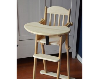 simple wooden high chair