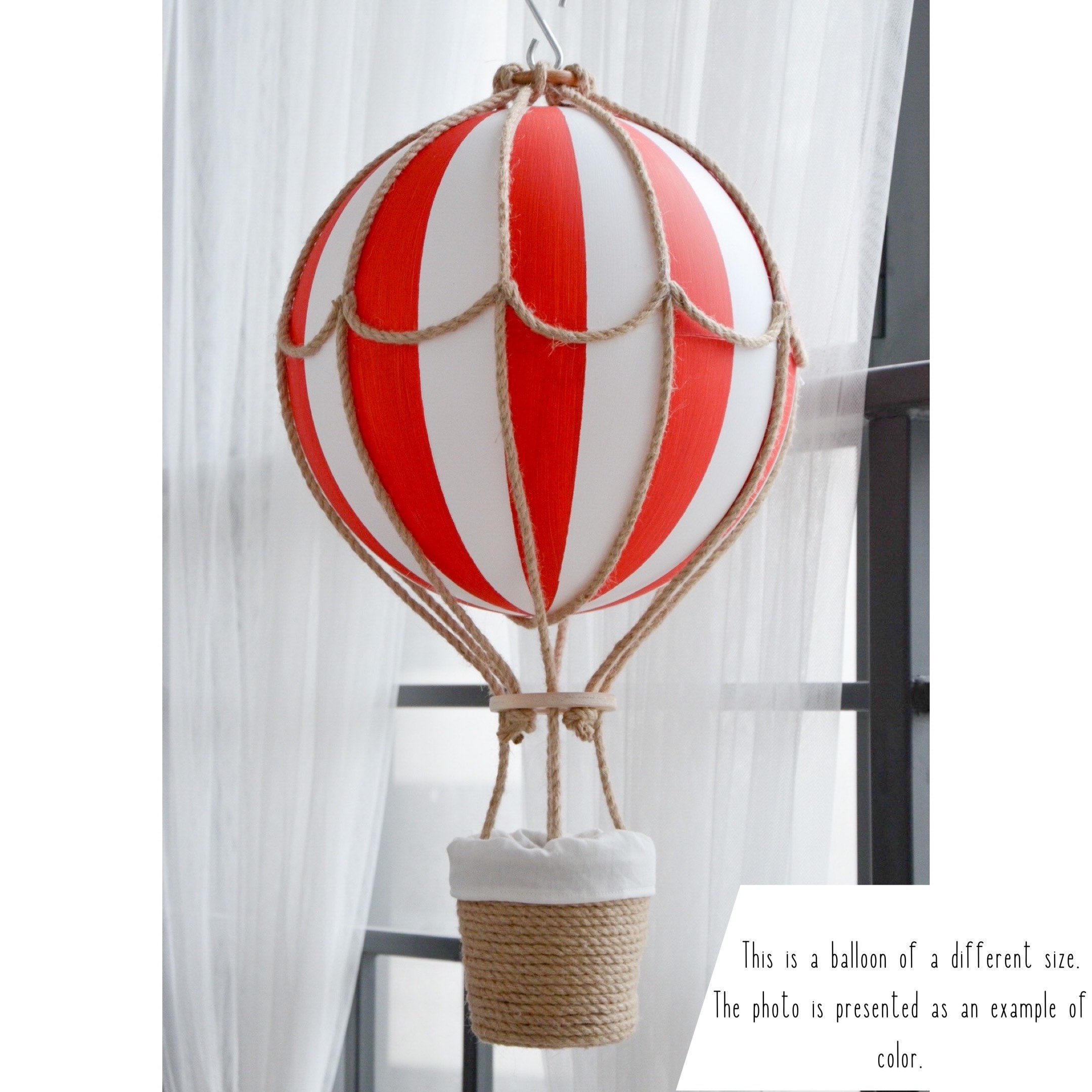Hanging Hot Air Balloon Travel Nursery Decor Nursery Decor Etsy