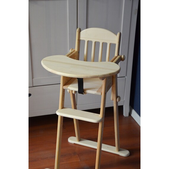 wooden adjustable high chair