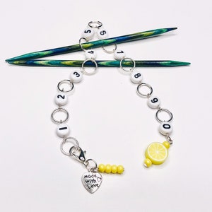 Lemon Knitting Chain Row Counter
