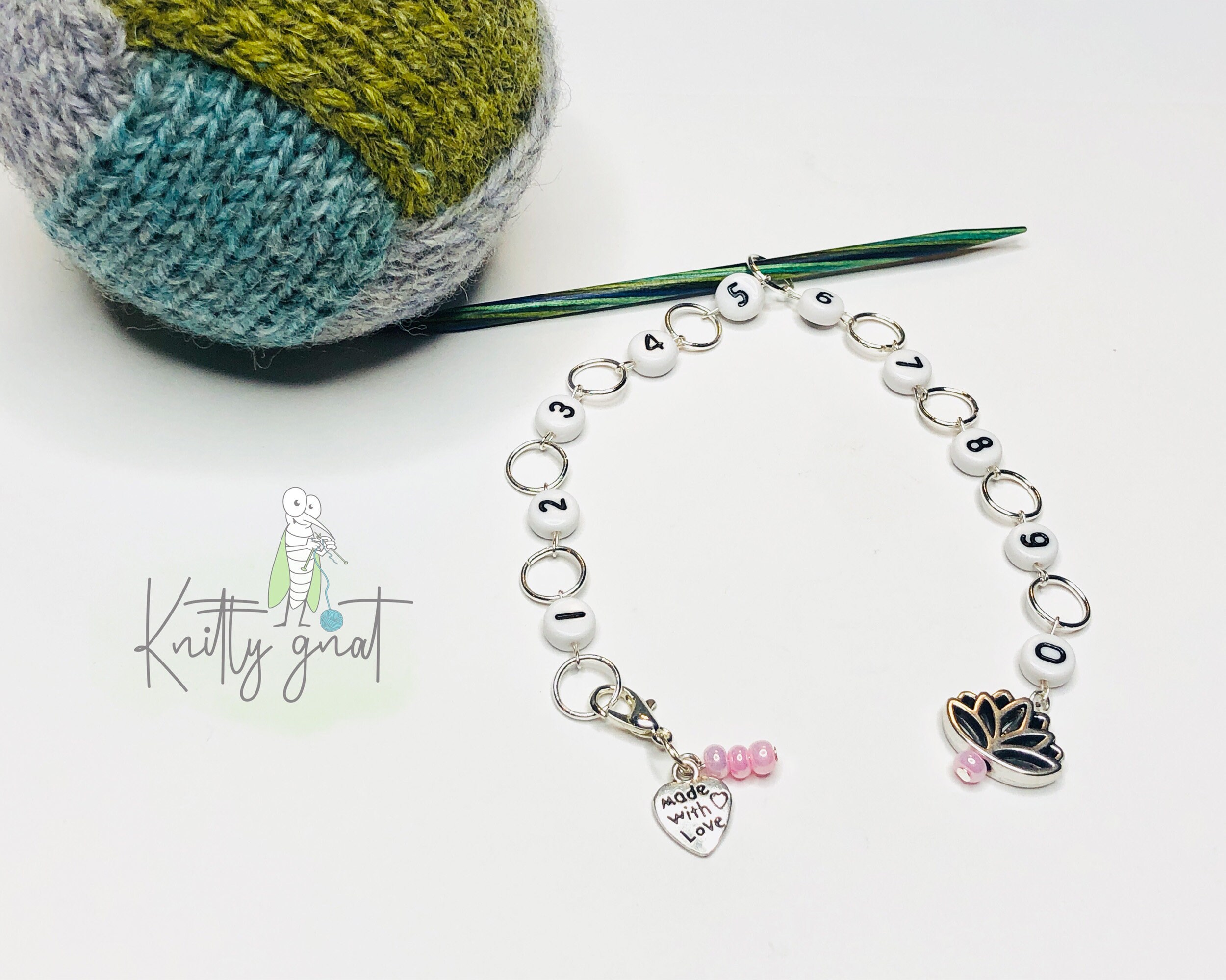 Lotus Knitting Chain Row Counter Etsy