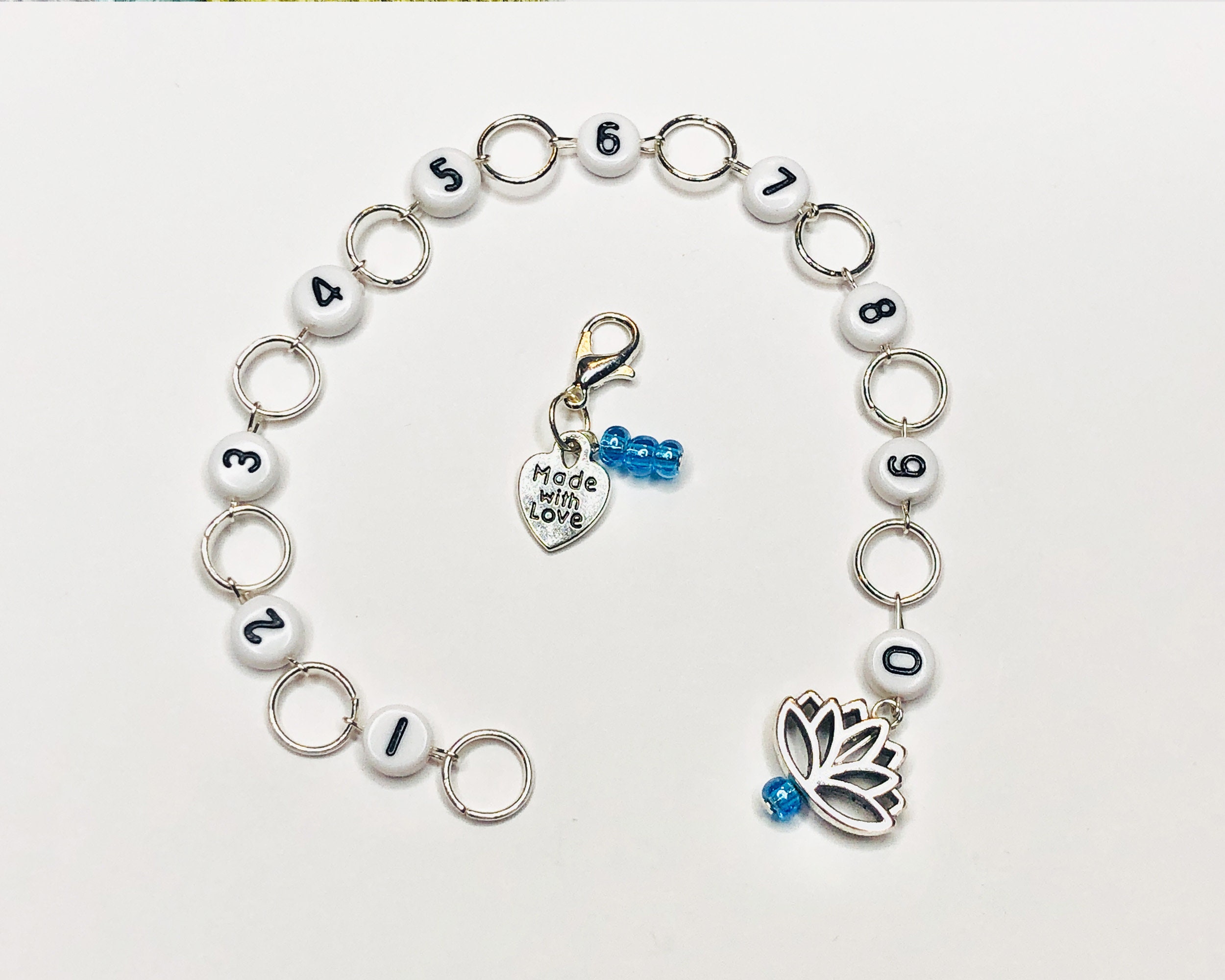 Lotus Knitting Chain Row Counter Etsy