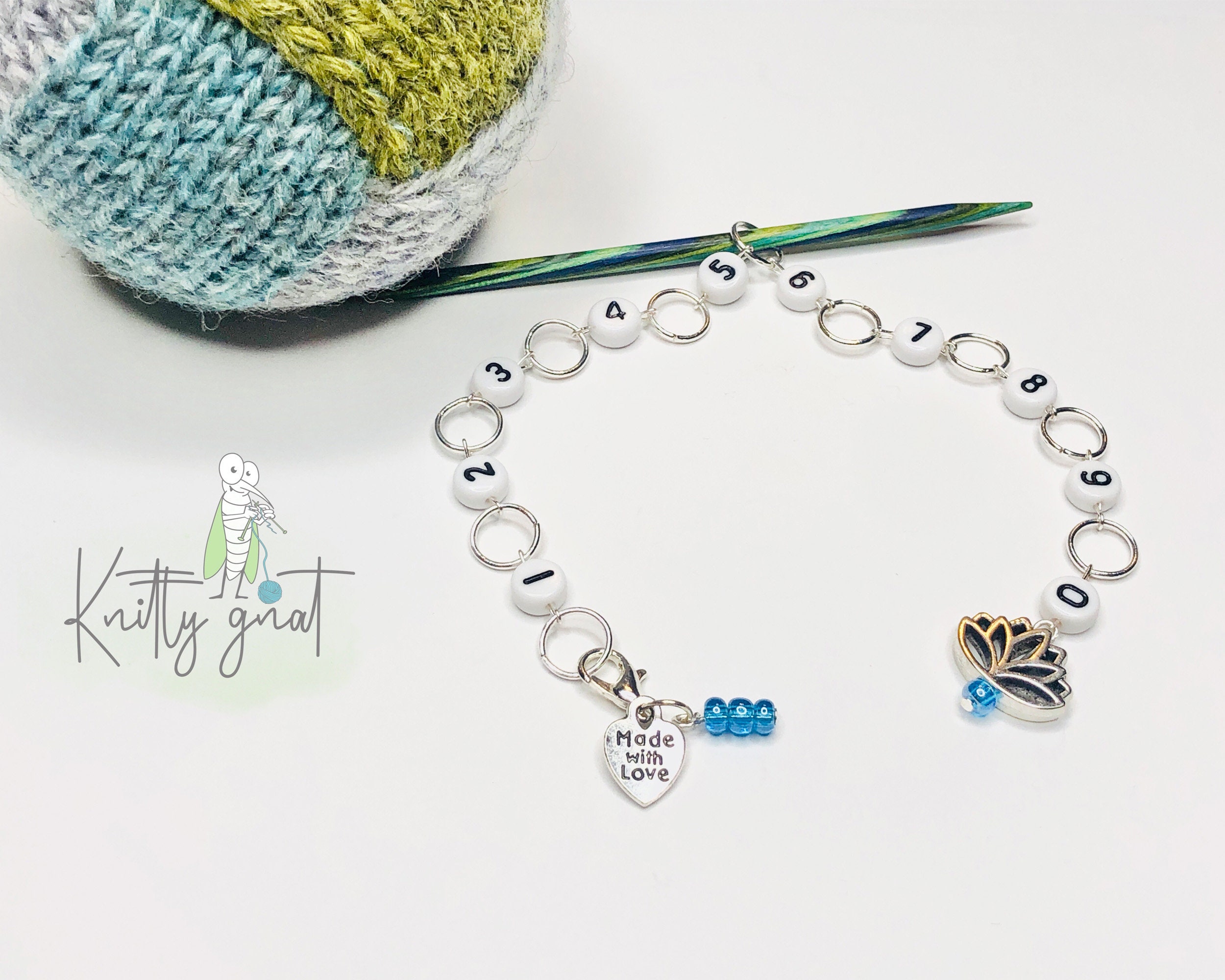 Lotus Knitting Chain Row Counter Etsy