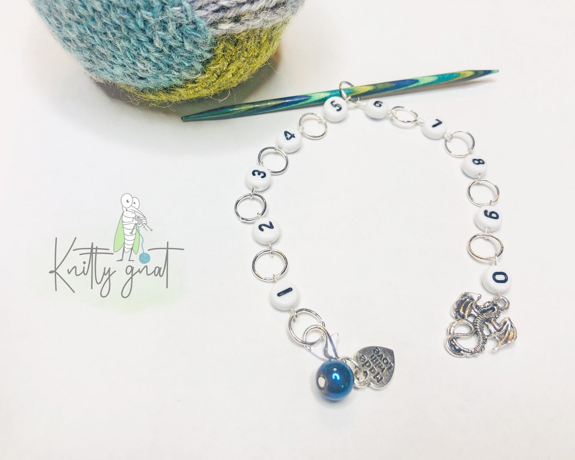 Dragon Knitting Chain Row Counter Etsy