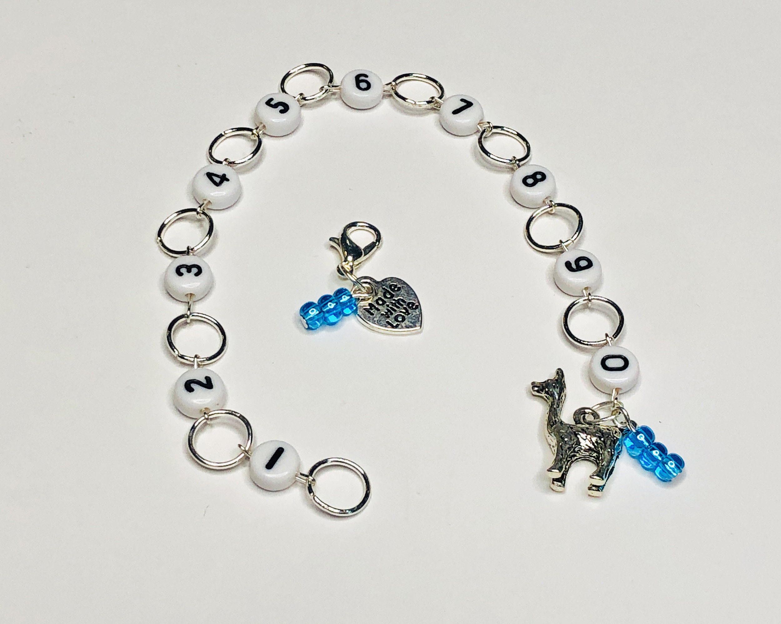 Llama Knitting Chain Row Counter Etsy