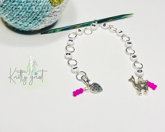 Beaded Row Counter Stitch Marker