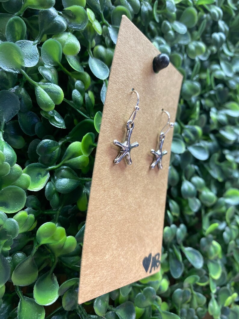 Fashion Jewelry Statement Earrings Beach Vacation Silver Star Fish Earrings
